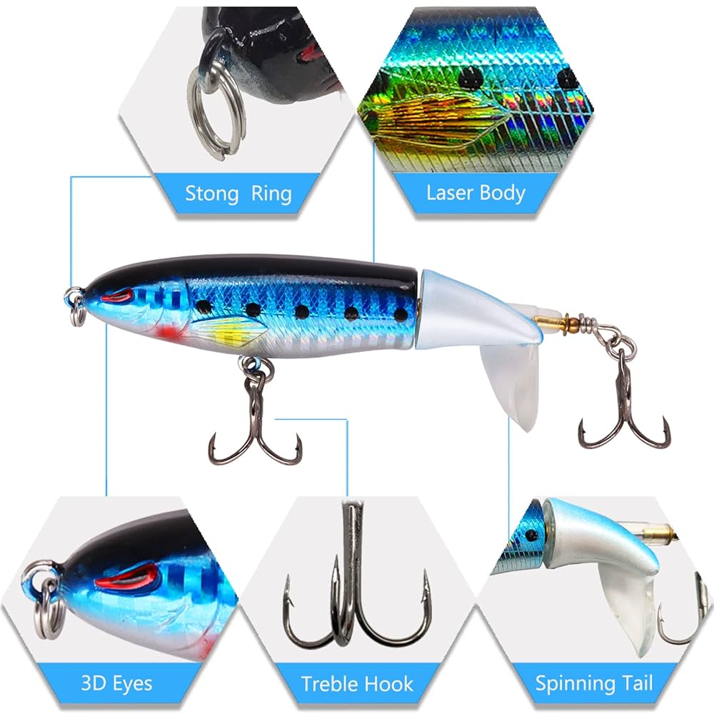 An application scenario or product detail of lure that has a propeller on the tail - Image 6