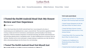 Lydia's Flock - Rx300 Android Head Unit