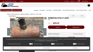 KOMATSU - Used Muffler for WA250-6 Wheel Loader