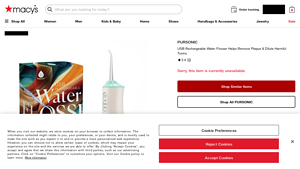 Macy's - USB Rechargeable Water Flosser