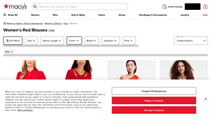 Macy's - Women's Red Blouses