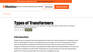 Maddox - Types of Transformers