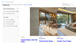 MadeiraMadeira - Tapete em Promoção
