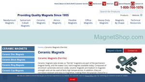MagnetShop - Ceramic Ferrite Magnets
