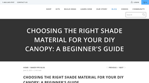 MakerPipe - Shade Materials Guide