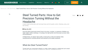 Makerverse - Custom Steel Turned Parts