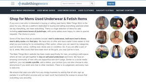 Male Things Worn - Mens Underwear