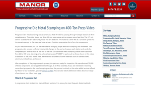Manor Tool - Progressive Die Metal Stamping