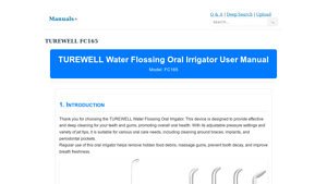Manuals Plus - FC165 Water Flosser