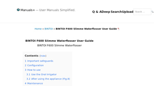 BINTOI - F600 Slimme Waterflosser