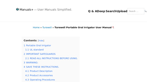 Turewell - Portable Oral Irrigator