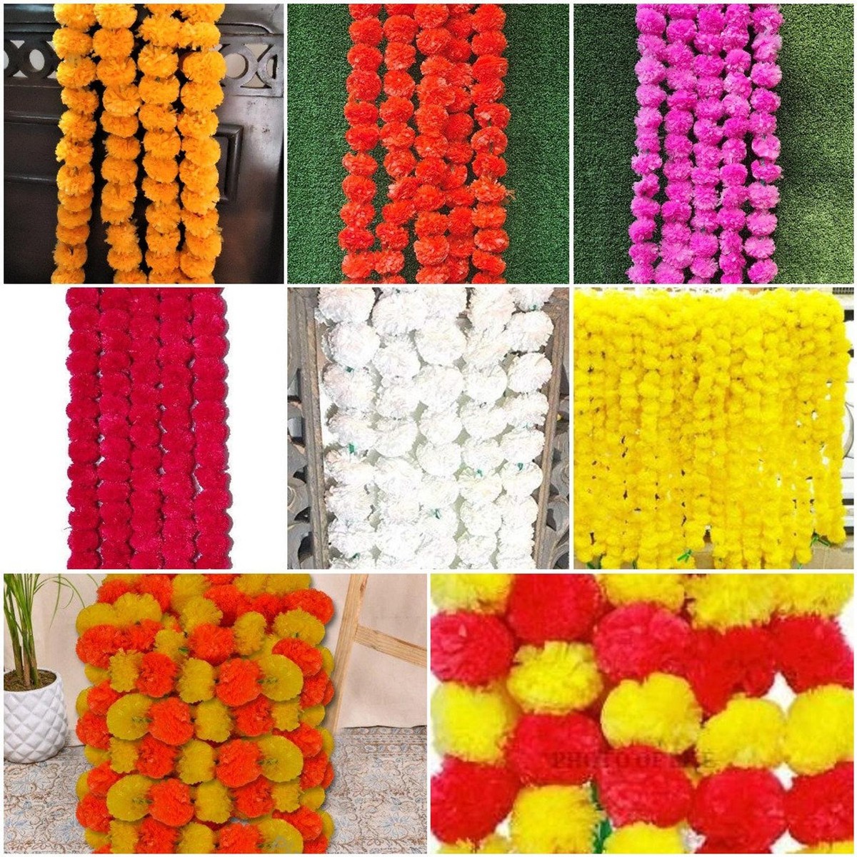 An application scenario or product detail of marigold garland - Image 2