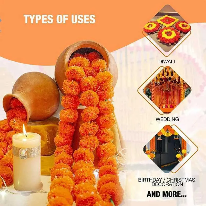 An application scenario or product detail of marigold garland - Image 21