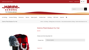 Marine General - Eskimo Plaid Alaskan Fur Hat