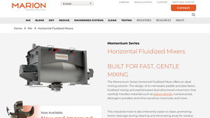 Marion Solutions - Momentum Series Horizontal Fluidized Mixer