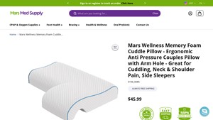 Mars Wellness - Memory Foam Cuddle Pillow