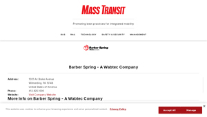 Wabtec Barber Spring - Large Helical Hot Wound Springs