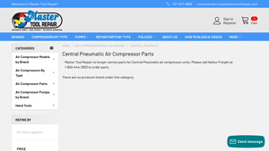 Central Pneumatic - Parts Order Information