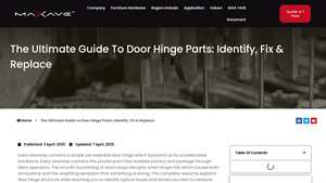 Maxave Group - Key Parts of a Door Hinge