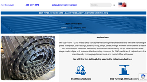 May Conveyor - Chip Conveyor Belts