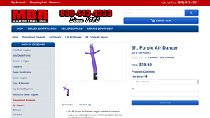 MBR Marketing - 6ft Purple Air Dancer