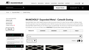 McNICHOLS® - Expanded Metal Catwalk Grating