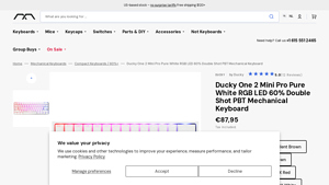 Ducky - One 2 Mini Pro Pure White RGB 60% Mechanical Keyboard