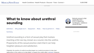 Medical News Today - Urethral Sounding Guide