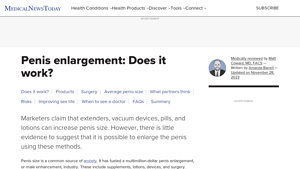Medical News Today - Penis Enlargement Methods