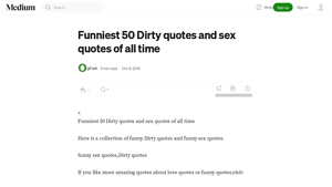 Medium - Funniest 50 Dirty Quotes
