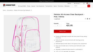 Meister - All-Access Clear Backpack