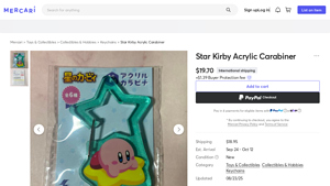 Star Kirby - Acrylic Carabiner
