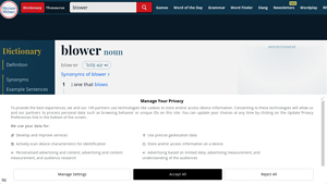 Merriam-Webster - Blower Definition