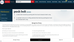 Merriam-Webster - Door Bolt