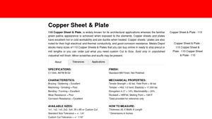 Metals Depot - Copper Sheet & Plate