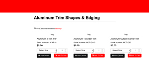 Metals Depot - Aluminum Trim Shapes & Edging Products