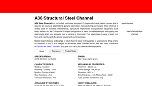 MetalsDepot® - A36 Structural Steel Channel