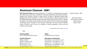 Metals Depot - 6061 Aluminum Channel