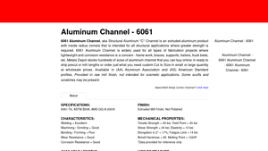 Metals Depot - 6061 Aluminum Channel