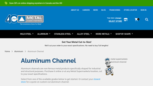 Metal Supermarkets - Aluminum Channel