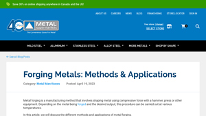 Metal Supermarkets - Key Characteristics of Forged Metal