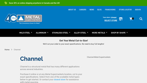Metal Supermarkets - Channel Steel
