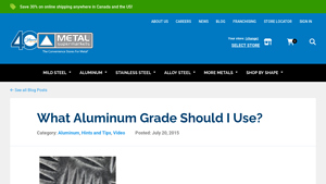 Metal Supermarkets - Aluminum Grades and Alloys