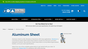 Metal Supermarkets - Aluminum Sheet