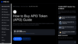 Screenshot of How to Buy API3 Token (API3) Guide - MEXC Exchange