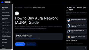 Screenshot of How to Buy Aura Network (AURA) Guide - MEXC Exchange