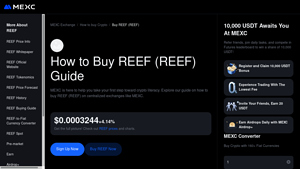 Screenshot of How to Buy REEF (REEF) Guide - MEXC Exchange