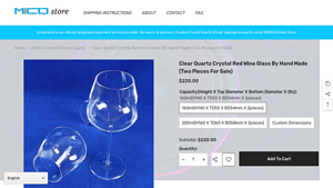 Micq Store - Clear Quartz Crystal Wine Glass Set