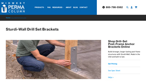 Midwest Perma-Column - Sturdi-Wall Drill Set Brackets