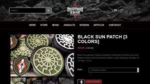 Militant - BLACK SUN PATCH